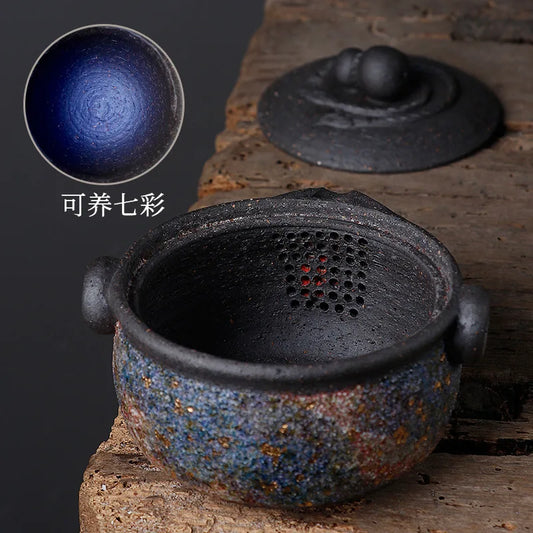 Three Times Taiwan Rock Mine Aquarius Pot Handmade Pine Cones Little Teapot Stoneware Tureen Japanese Pot Aquarius