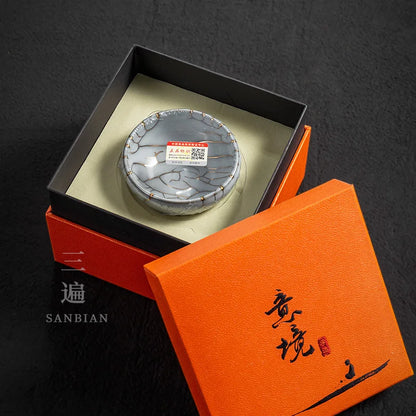 Three Times Weng Muruzheng Handmade Zhiye Cup24kGold Silk Master Cup Tea Cup Tea Ceramic Kung Fu Jianzhan Personal Cup