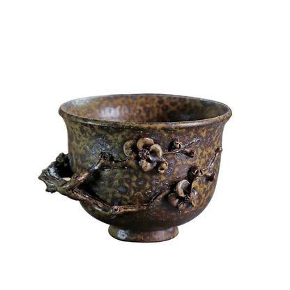 Three Times Wood Fire Cup Taiwan Old Rock Clay Master Cup Single Cup Plum Blossom Cup Large