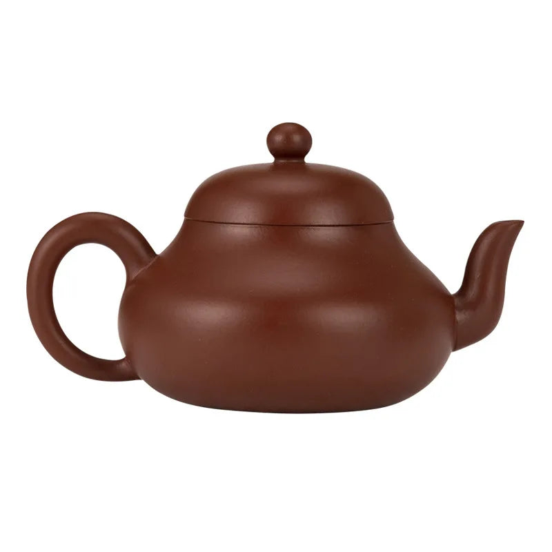 Three Times|Yixing Raw Ore Old Zhu Clay Purple Clay Pot Ruffle Oily Chinese Retro Handmade Humanistic Teapot