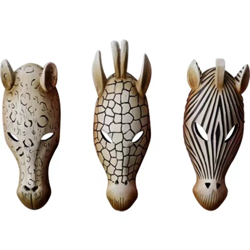 Three-dimensional African animal head mask wall hanging deer head wall decoration bar club cafe KTV wall decorative  and crafts