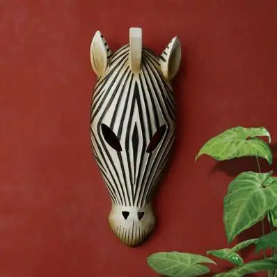 Three-dimensional African animal head mask wall hanging deer head wall decoration bar club cafe KTV wall decorative  and crafts