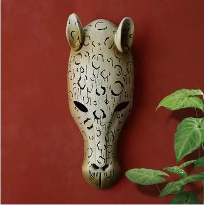 Three-dimensional African animal head mask wall hanging deer head wall decoration bar club cafe KTV wall decorative  and crafts