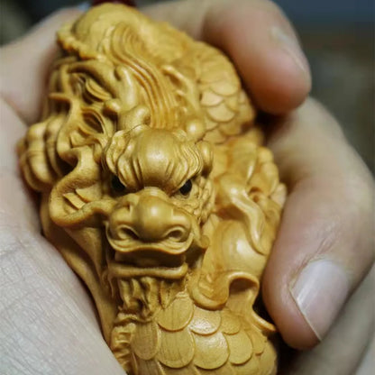 Thuja wood Carving Shenlong pendant  Wooden hand-carved Chinese mascot Backpack Keychain Car Decoration Pendant special offer