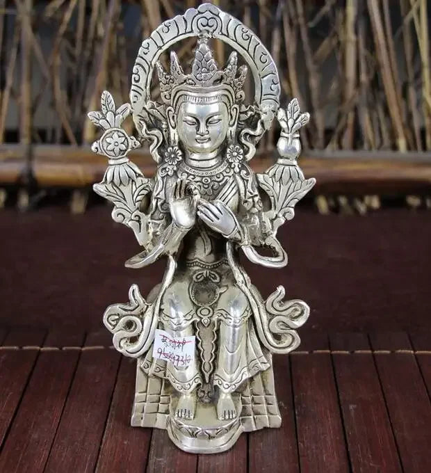 Tibet Buddha Maitreya Patung Buddha Perunggu