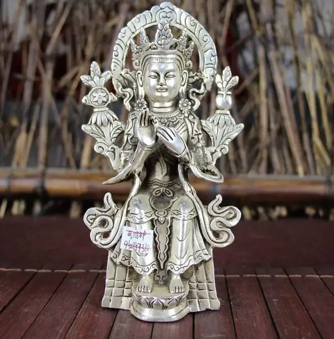 Tibet Buddha Maitreya Patung Buddha Perunggu