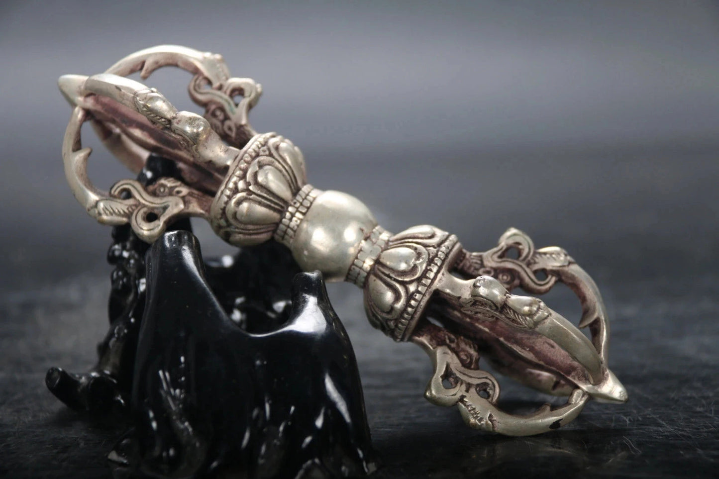Tibet Buddhism Bronze cupronickel Buddhist Ritual Tool Hand Vajra Dorje