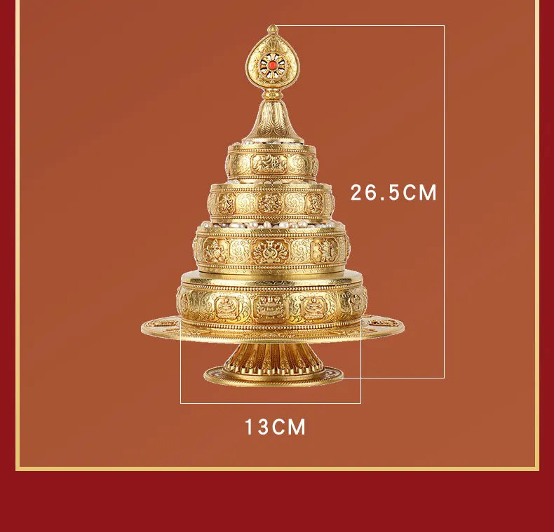 Tibet Buddhism High-grade brass Buddhist worship implement HOME family effective protection Nepal Auspicious Symbol mandala