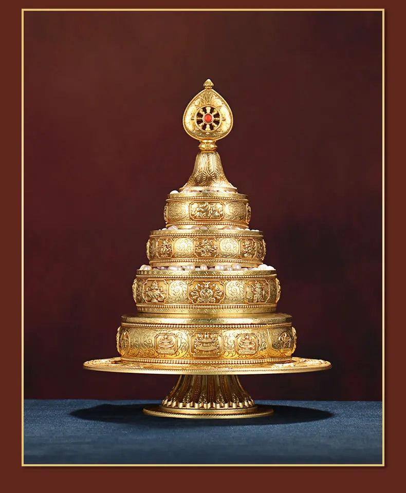 Tibet Buddhism High-grade brass Buddhist worship implement HOME family effective protection Nepal Auspicious Symbol mandala