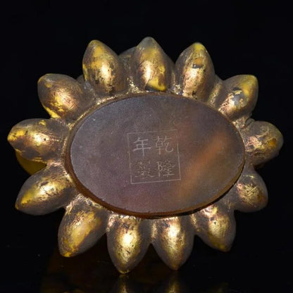 Tibet Buddhism Yellow Liuli Glaze Glass Handmade Kwan Yin Bodhisattva Buddha Statue