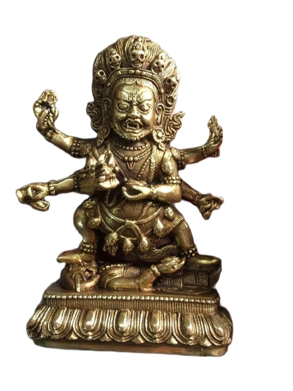 Tibet Copper Buddhist Mahakala dharma king kong buddha statue,Free Shipping Home decoration metal crafts