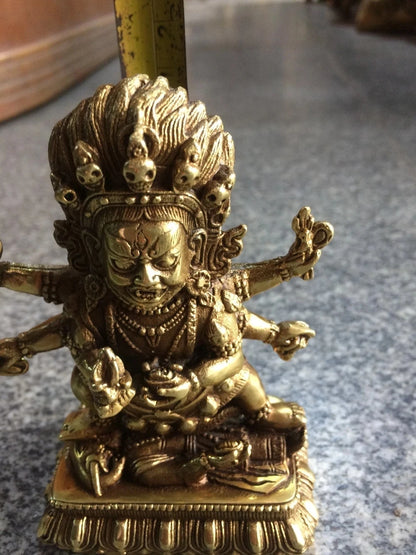 Tibet Copper Buddhist Mahakala dharma king kong buddha statue,Free Shipping Home decoration metal crafts