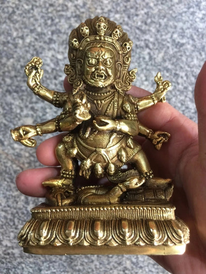 Tibet Copper Buddhist Mahakala dharma king kong buddha statue,Free Shipping Home decoration metal crafts
