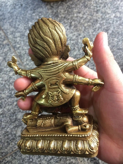 Tibet Copper Buddhist Mahakala dharma king kong buddha statue,Free Shipping Home decoration metal crafts
