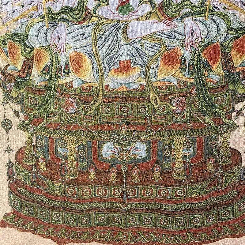 Tibet Thangka portrait brocade painting silk religion Thangka embroidery figure Qianshou Guanyin
