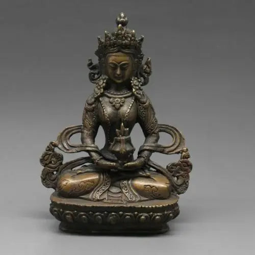 Tibet Tibetan Buddhism Bronze Handwork Bodhisattva Vajrasattva Buddha Statue