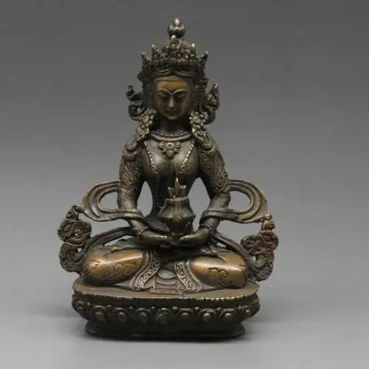 Tibet Tibetan Buddhism Bronze Handwork Bodhisattva Vajrasattva Buddha Statue