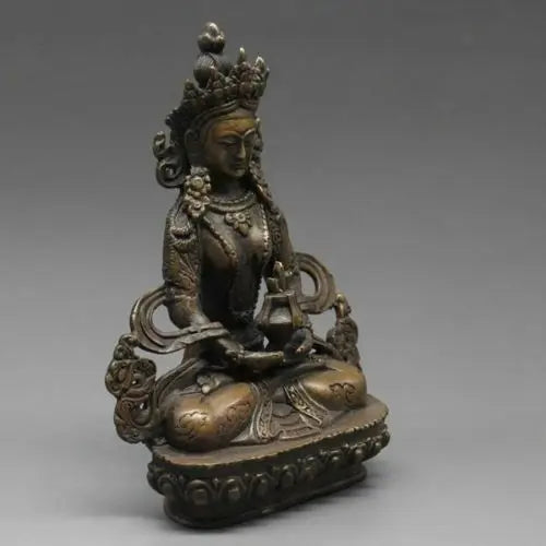 Tibet Tibetan Buddhism Bronze Handwork Bodhisattva Vajrasattva Buddha Statue
