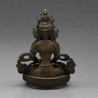 Tibet Tibetan Buddhism Bronze Handwork Bodhisattva Vajrasattva Buddha Statue