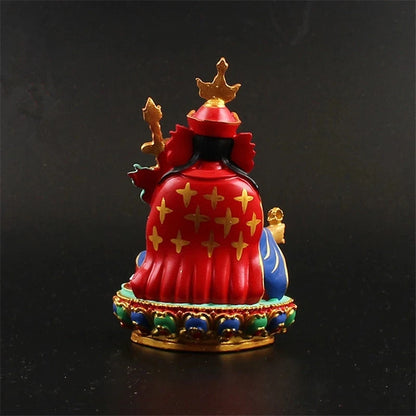 Tibetan Buddhist Tantric Supplies 12.5cm Padmasambhava Figurine Constant Auspicious Exquisite Hand Painted Resin Solemn Buddha