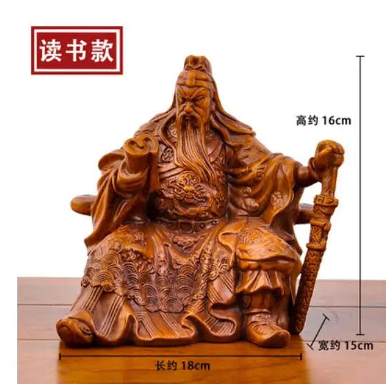 Tibetan Red Nine Dragon Guan Gong Guan Yu warrior Buddha Statue