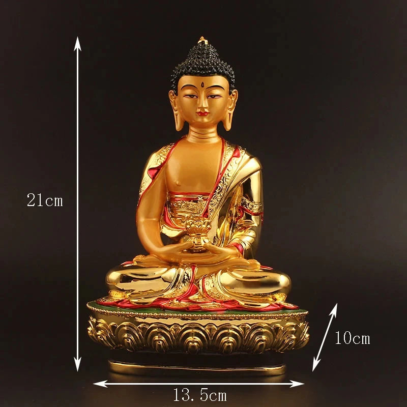 Tibetan painted small Buddha statue Sakyamuni Buddha Amitabha Pharmacist Buddha Guanyin Manjushri Bodhisattva Vajrasattva Buddha