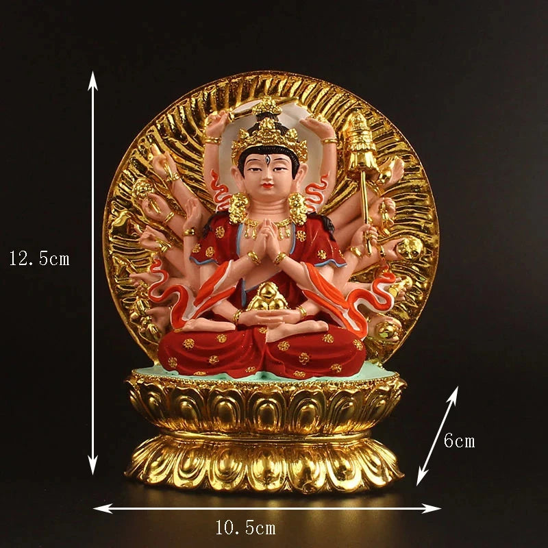 Tibetan painted small Buddha statue Sakyamuni Buddha Amitabha Pharmacist Buddha Guanyin Manjushri Bodhisattva Vajrasattva Buddha