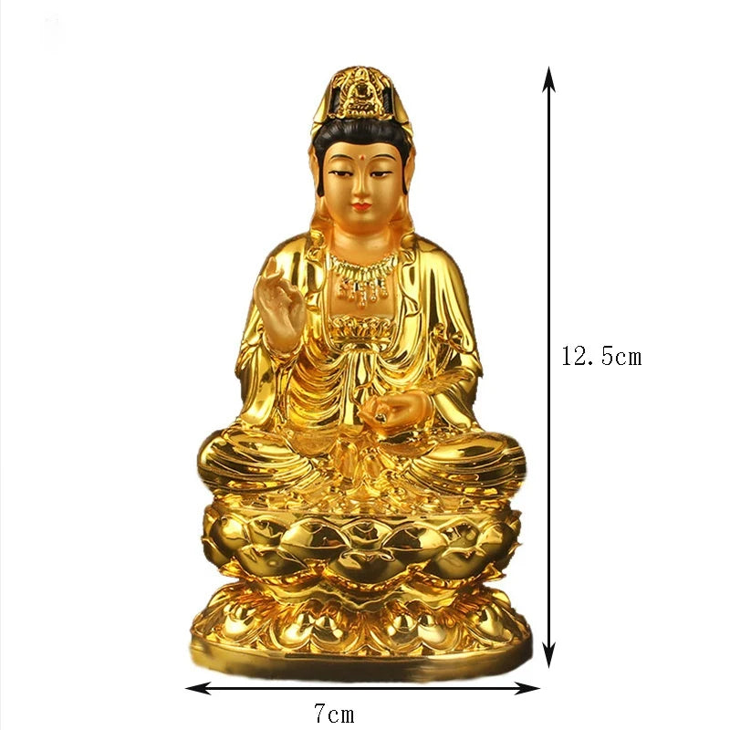 Tibetan painted small Buddha statue Sakyamuni Buddha Amitabha Pharmacist Buddha Guanyin Manjushri Bodhisattva Vajrasattva Buddha