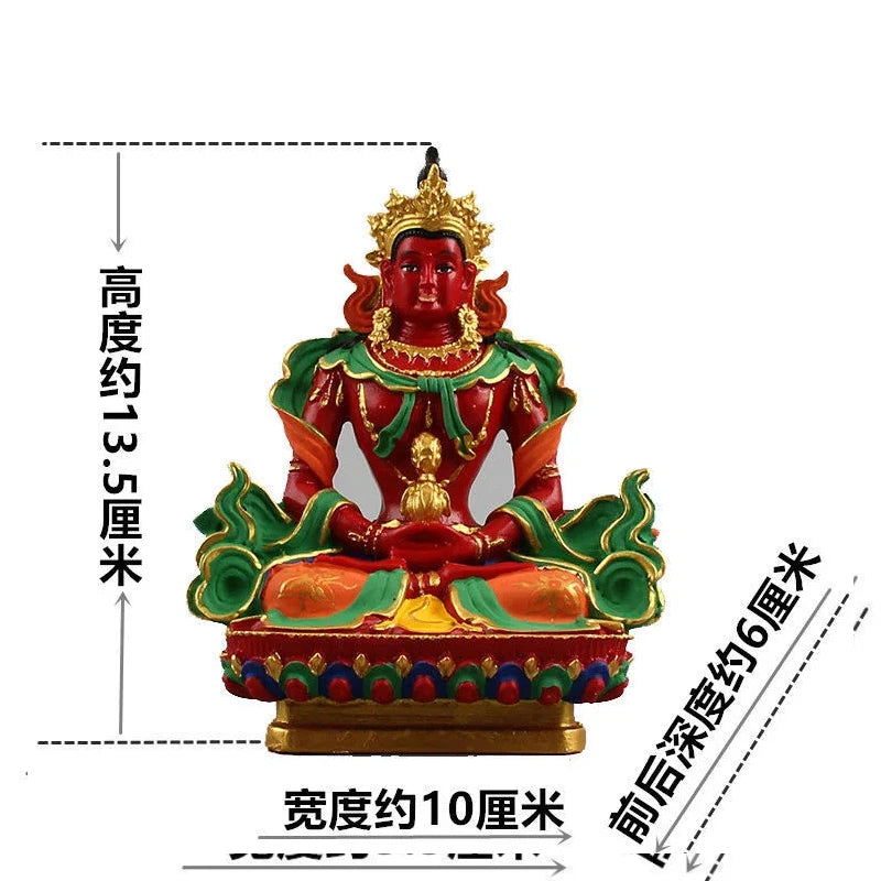 Tibetan painted small Buddha statue Sakyamuni Buddha Amitabha Pharmacist Buddha Guanyin Manjushri Bodhisattva Vajrasattva Buddha