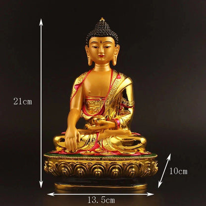 Tibetan painted small Buddha statue Sakyamuni Buddha Amitabha Pharmacist Buddha Guanyin Manjushri Bodhisattva Vajrasattva Buddha
