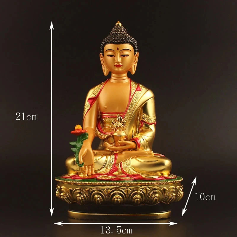 Tibetan painted small Buddha statue Sakyamuni Buddha Amitabha Pharmacist Buddha Guanyin Manjushri Bodhisattva Vajrasattva Buddha