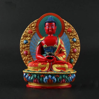 Tibetan painted small Buddha statue Sakyamuni Buddha Amitabha Pharmacist Buddha Guanyin Manjushri Bodhisattva Vajrasattva Buddha
