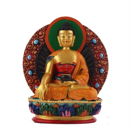Tibetan painted small Buddha statue Sakyamuni Buddha Amitabha Pharmacist Buddha Guanyin Manjushri Bodhisattva Vajrasattva Buddha
