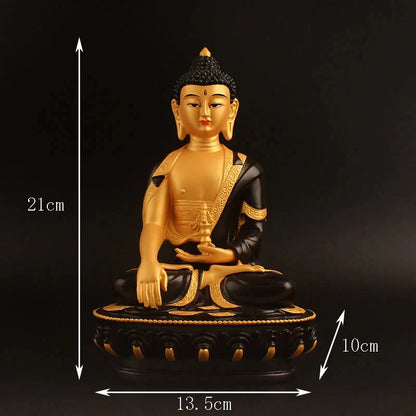 Tibetan painted small Buddha statue Sakyamuni Buddha Amitabha Pharmacist Buddha Guanyin Manjushri Bodhisattva Vajrasattva Buddha