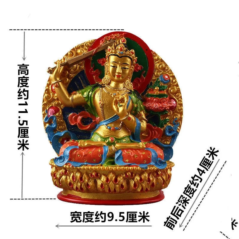 Tibetan painted small Buddha statue Sakyamuni Buddha Amitabha Pharmacist Buddha Guanyin Manjushri Bodhisattva Vajrasattva Buddha