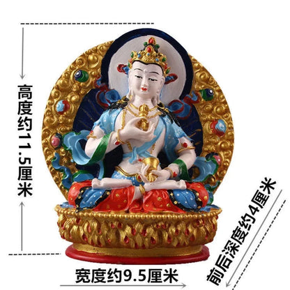 Tibetan painted small Buddha statue Sakyamuni Buddha Amitabha Pharmacist Buddha Guanyin Manjushri Bodhisattva Vajrasattva Buddha