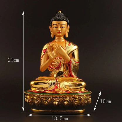 Tibetan painted small Buddha statue Sakyamuni Buddha Amitabha Pharmacist Buddha Guanyin Manjushri Bodhisattva Vajrasattva Buddha