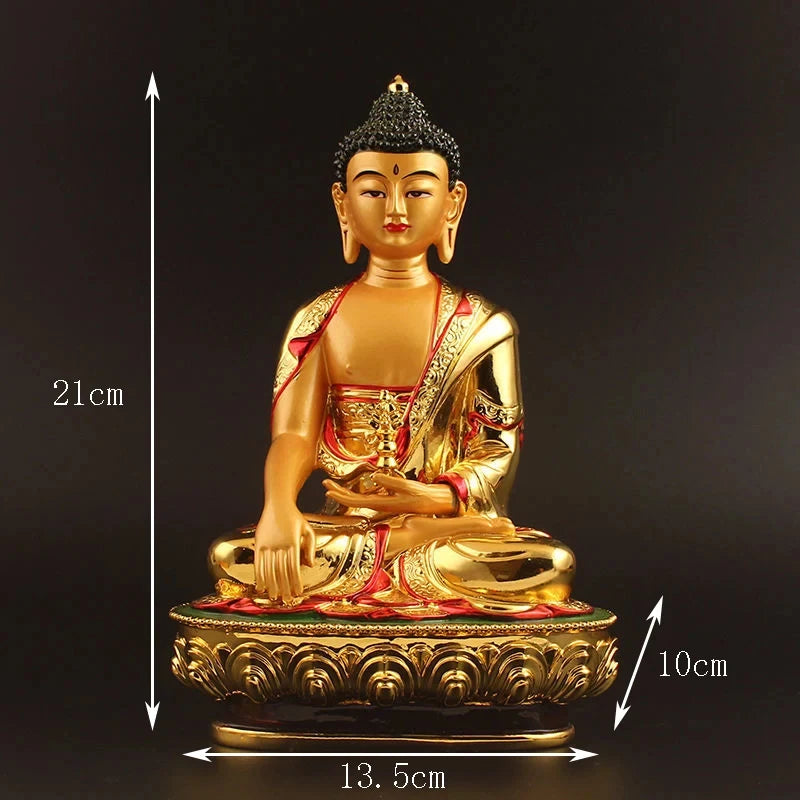 Tibetan painted small Buddha statue Sakyamuni Buddha Amitabha Pharmacist Buddha Guanyin Manjushri Bodhisattva Vajrasattva Buddha