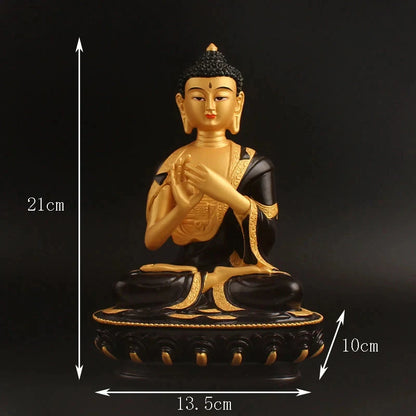 Tibetan painted small Buddha statue Sakyamuni Buddha Amitabha Pharmacist Buddha Guanyin Manjushri Bodhisattva Vajrasattva Buddha