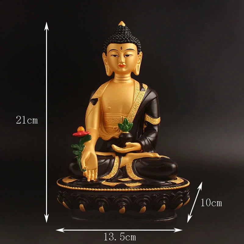 Tibetan painted small Buddha statue Sakyamuni Buddha Amitabha Pharmacist Buddha Guanyin Manjushri Bodhisattva Vajrasattva Buddha