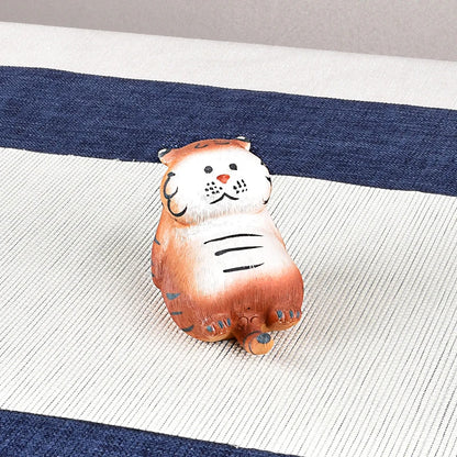 Tiger Tea Set Purplue Sand Tea Pet Decoration Goda Takeshi Cartoon Creative Handmade Boutique Supportable Zen Tea Ceremony Acces