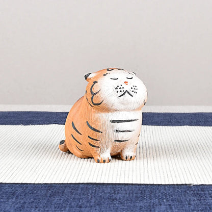 Tiger Tea Set Purplue Sand Tea Pet Decoration Goda Takeshi Cartoon Creative Handmade Boutique Supportable Zen Tea Ceremony Acces