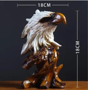 Tiger head Wolf animal head resin L Eagle, handicrafts decoration home office wine cabinet animal decorations retro decoration