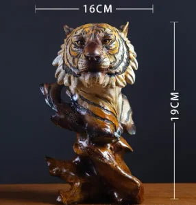 Tiger head Wolf animal head resin L Eagle, handicrafts decoration home office wine cabinet animal decorations retro decoration