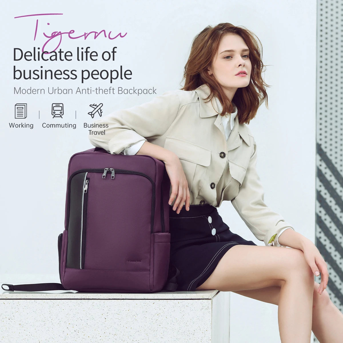 Tigernu 15.6 Anti Theft Backpack Women USB Back Bag School Travel Backpack For Teenagers Rucksack Laptop Backpack Waterproof Bag