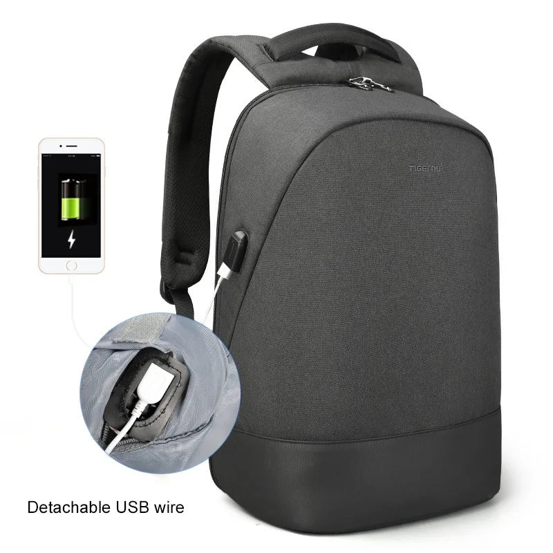 Tigernu 15.6"Laptop USB Charging Waterproof Anti Theft Women Backpack School Travel Backpack Female Casual Light Weigh For Women