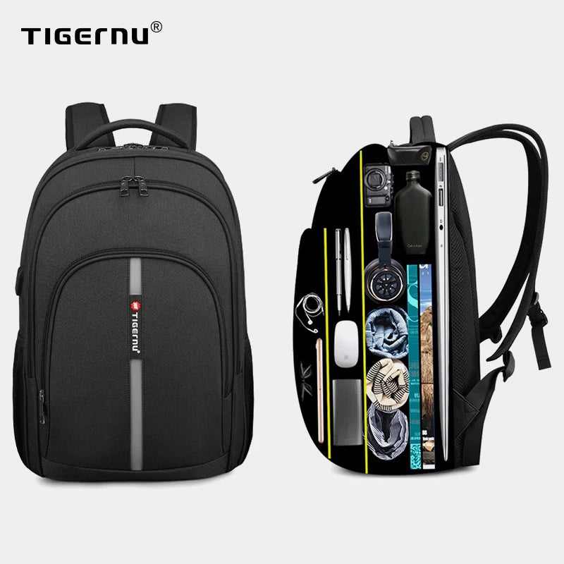 Tigernu Anti Theft Laptop Backpack USB Charging Travel Backbag Women Large Capacity School Bags Fashion Female Travel Backpack
