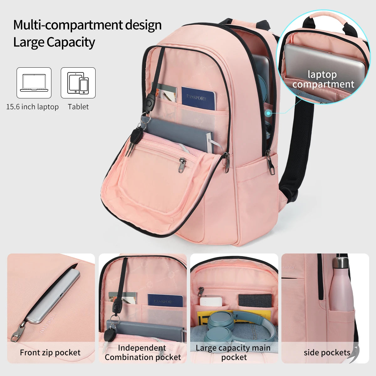 Tigernu Anti Theft Laptop Backpack Waterproof Bagpack Lightweight Women Backpacks School Bags For Women Travel Backpacks Female