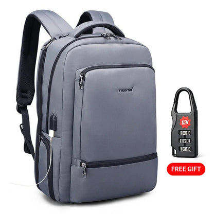 Tigernu Anti theft 15.6"Laptop USB Charging Women Backpack Waterproof Travel Solid Mochila Women Large Capacity Schoolbag Female