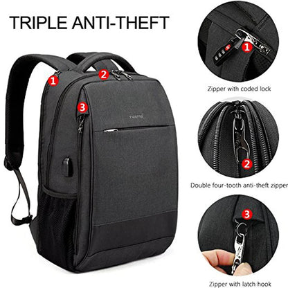 Tigernu Brand Anti theft USB Charging 15.6" Laptop Women Fashion Travel Backpack Bag Waterproof School Bag Leisure For Female